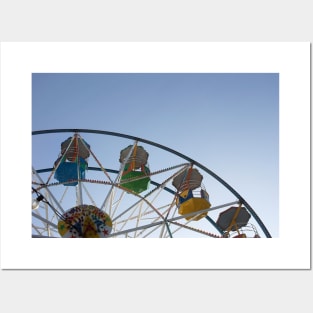 Ferris wheel at Scarborough sea front funfair, Yorkshire, UK Posters and Art